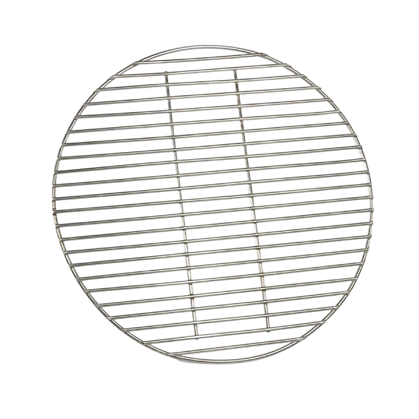 Round stainless steel grilling grate with 13.4-inch diameter designed for outdoor use, ideal for camping, backyard grilling, and included in Farm, Garden & Tool and Stoves collections.