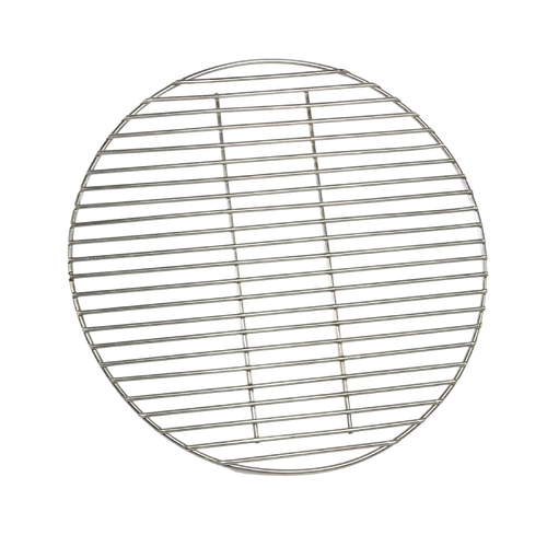 Round stainless steel grilling grate with 13.4-inch diameter designed for outdoor use, ideal for camping, backyard grilling, and included in Farm, Garden & Tool and Stoves collections.
