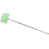 Handcrafted Amish-made wall mop with a long extendable metal handle and a soft green washable flat mop head, designed for easy household cleaning in USA Made collections.