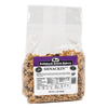 Clear resealable bag of handcrafted Shnackin granola with label showing nutrition facts and ingredients, featuring almonds, walnuts, sunflower seeds, coconut, and raisins, made in USA for Kitchen & Food, Snacks and Sweets, Dry Goods and Mixes, Best Sellers, and Promo Eligible collections.