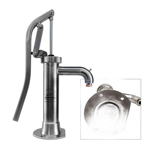 Handcrafted stainless steel shallow well pump with a rust-proof 304 stainless pipe, designed for cabins and cottages, featured in Appliances, USA Made, and Water Pumps collections.