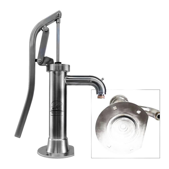 Handcrafted stainless steel shallow well pump with a rust-proof 304 stainless pipe, designed for cabins and cottages, featured in Appliances, USA Made, and Water Pumps collections.