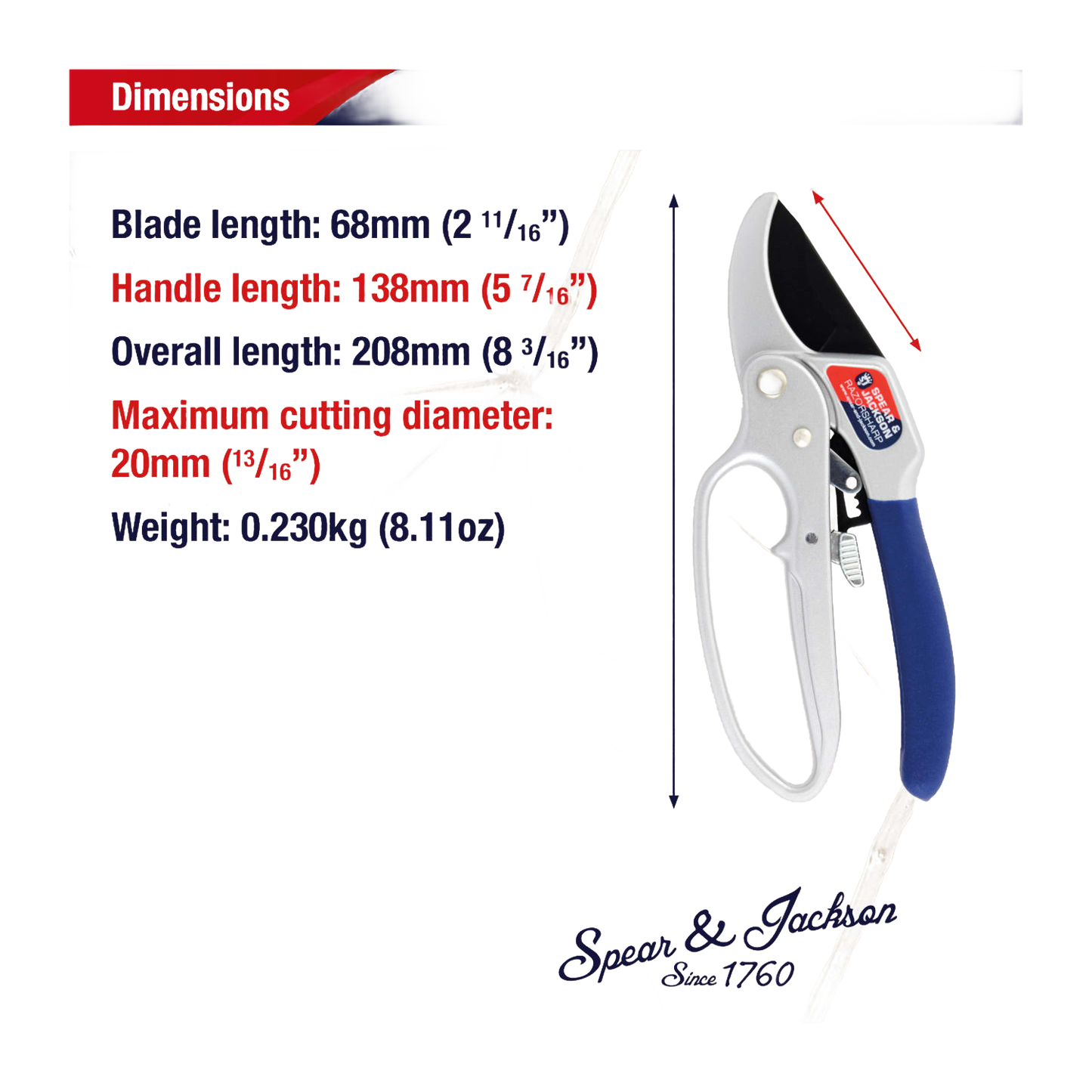 Close-up of handcrafted ratchet anvil pruners with blue cushioned handle and white frame, designed for cutting thicker branches in Farm, Garden & Tool, Garden Accessories, and Lawncare collections.
