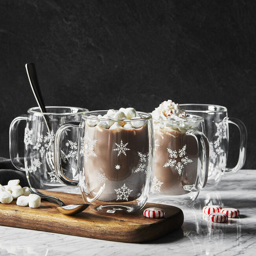 ZWILLING Sorrento 4-Piece Snowflake Coffee Mug Set