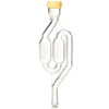 Clear glass S-shaped fermenting airlock with a yellow stopper, designed for slow fermentation in food preservation and kitchen use, featured in best seller and promo collections.