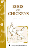 Book cover featuring a simple illustration of hens and chicks with text on chicken care, ideal for farm, garden, and livestock book collections.