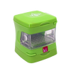 Compact green food prep gadget with clear container and built-in grater, designed for easy garlic peeling and slicing, ideal for Kitchen & Food and Food Prep collections.