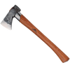 Handcrafted outdoor axe with tempered steel blade and smooth hickory handle, designed for wood cutting and splitting, featured in farm, garden, and tool collections.