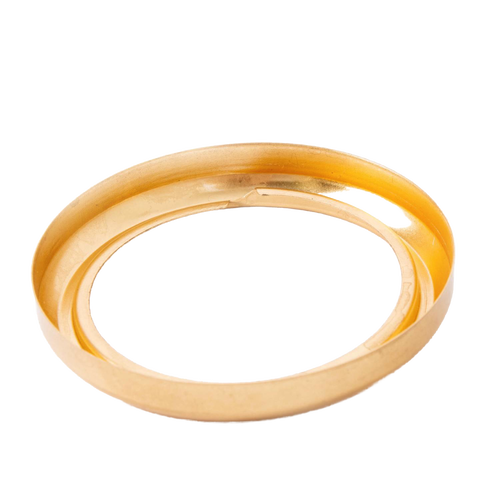 Brass burner collar with new blade style and thread ring design, 2-5/8 inch diameter, suitable for lamps and lighting parts in best sellers and promo eligible collections.