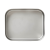 Rectangular stainless steel snack container with a smooth, matte finish and easy-to-open lid, ideal for durable, reusable food storage in Kitchen & Food and Storage and Serving collections.