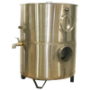 Stainless steel wood-fired canner with built-in firebox, lid, and spigot, designed for food preservation, canning, and water bath cooking, featured in Kitchen & Food and Food Preservation collections.