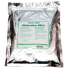 Silver foil pouch containing microbial mix powder with green and white label, ideal for composting and aerobic bacteria enhancement in appliances and composting toilet collections.