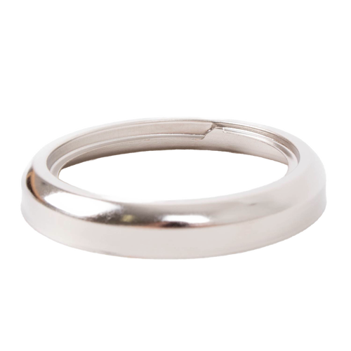 Polished nickel-plated burner collar featuring a glue-on thread ring and new blade style, measuring 2-5/8 inch outer diameter, compatible with most glass lamp fonts in Lamps & Lighting, Parts and Accessories, Lamp Burners and Collars, Best Sellers, and Promo Eligible collections.