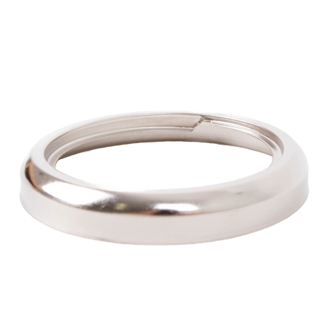 Polished nickel-plated burner collar featuring a glue-on thread ring and new blade style, measuring 2-5/8 inch outer diameter, compatible with most glass lamp fonts in Lamps & Lighting, Parts and Accessories, Lamp Burners and Collars, Best Sellers, and Promo Eligible collections.
