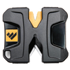Compact handheld sharpener with a black and yellow body designed for knives, axes, and tools, ideal for on-the-go use in Farm, Garden & Tool and Kitchen & Food collections.
