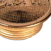 Polished solid brass filler cap with threaded base and embossed lettering, designed as a replacement part for oil lamps; featured in Lamps & Lighting and Accessories collections.