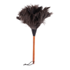Handcrafted ostrich feather duster with wooden handle, featuring soft natural feathers for gentle dusting, lightweight and easy to handle, perfect for Home & Decor and Household Cleaning collections.