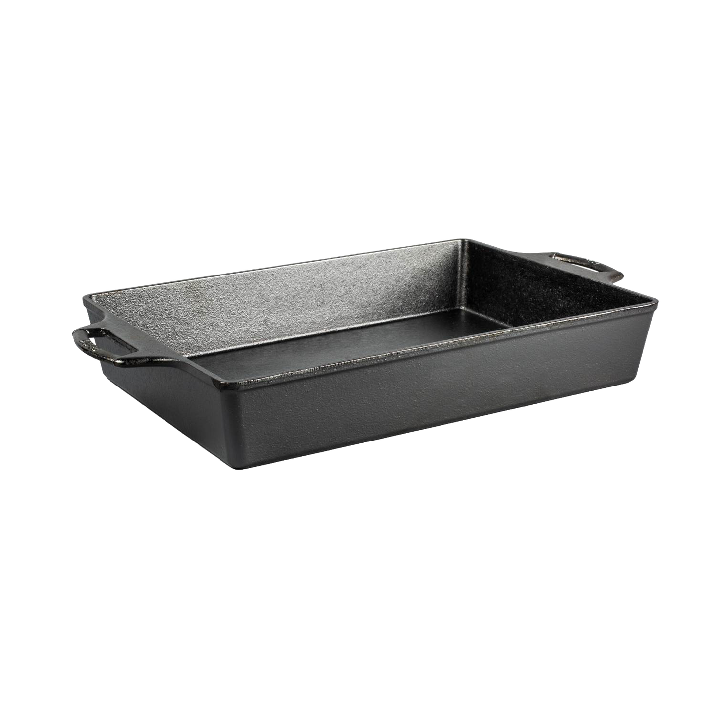 Handcrafted cast iron casserole pan measuring 9x13 inches with dual handles and naturally seasoned surface, made in USA, ideal for Kitchen & Food, Cast Iron, Cookware, and Best Sellers collections.
