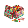 Open colorful metal tin filled with an assortment of handcrafted old-fashioned hard candies in various shapes and bright hues, perfect for Kitchen & Food, Snacks and Sweets, Candy, and USA Made collections.