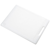 Durable high density plastic cutting board with a convenient handle, grooved on one side to catch juices, designed for efficient food prep in Kitchen & Food, Food Prep, and Kitchen Accessories collections.
