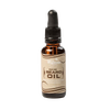 Unique handcrafted amber glass bottle of all-natural beard oil with dropper cap, locally made in USA, featured in Health & Wellness, Grooming and Personal Hygiene, and Best Sellers collections.