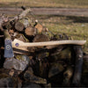 Lightweight handcrafted single bit axe with drop-forged high carbon steel blade and smooth wooden handle, Amish made in USA, ideal for farm, garden, and woodcutting tasks.