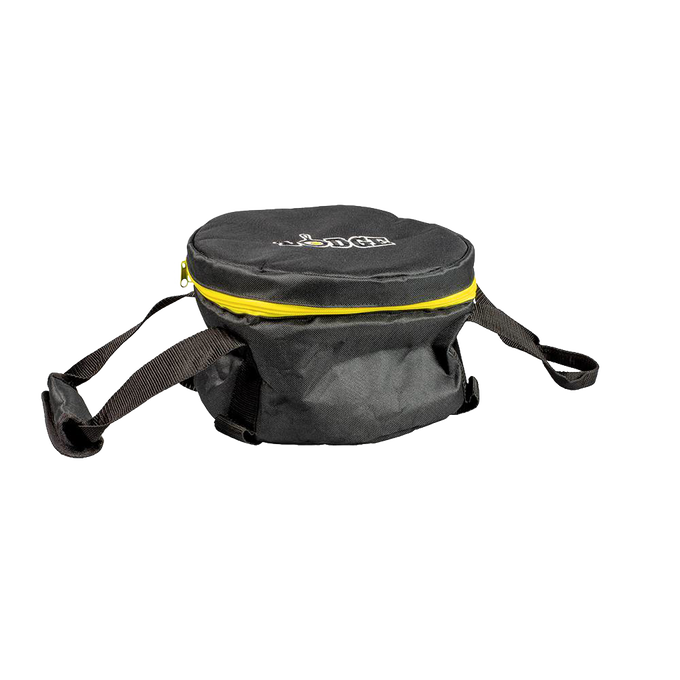 Compact weather-resistant tote bag with thick padding and sturdy straps, designed for easy carrying and storage of camp cookware, featured in Camping and Kitchen collections.