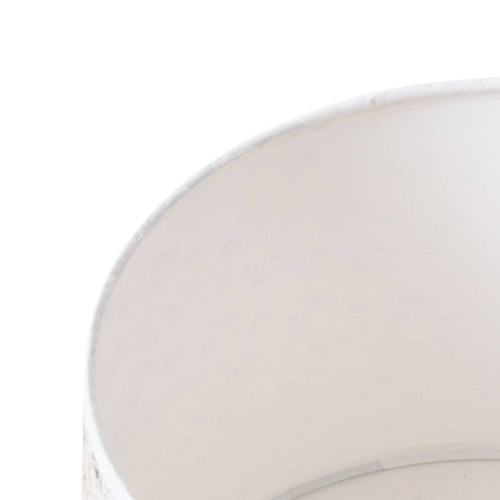 Top view of a handcrafted parchment oil lamp shade with a subtle floral tapestry pattern, designed to gently diffuse light, ideal for Lamps & Lighting and Lamp Shades collections.