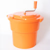 Handcrafted bright orange manual laundry spinner with a hand-crank handle and brake, designed for faster drying in Home & Decor, Laundry Supplies, and Drying Accessories collections.