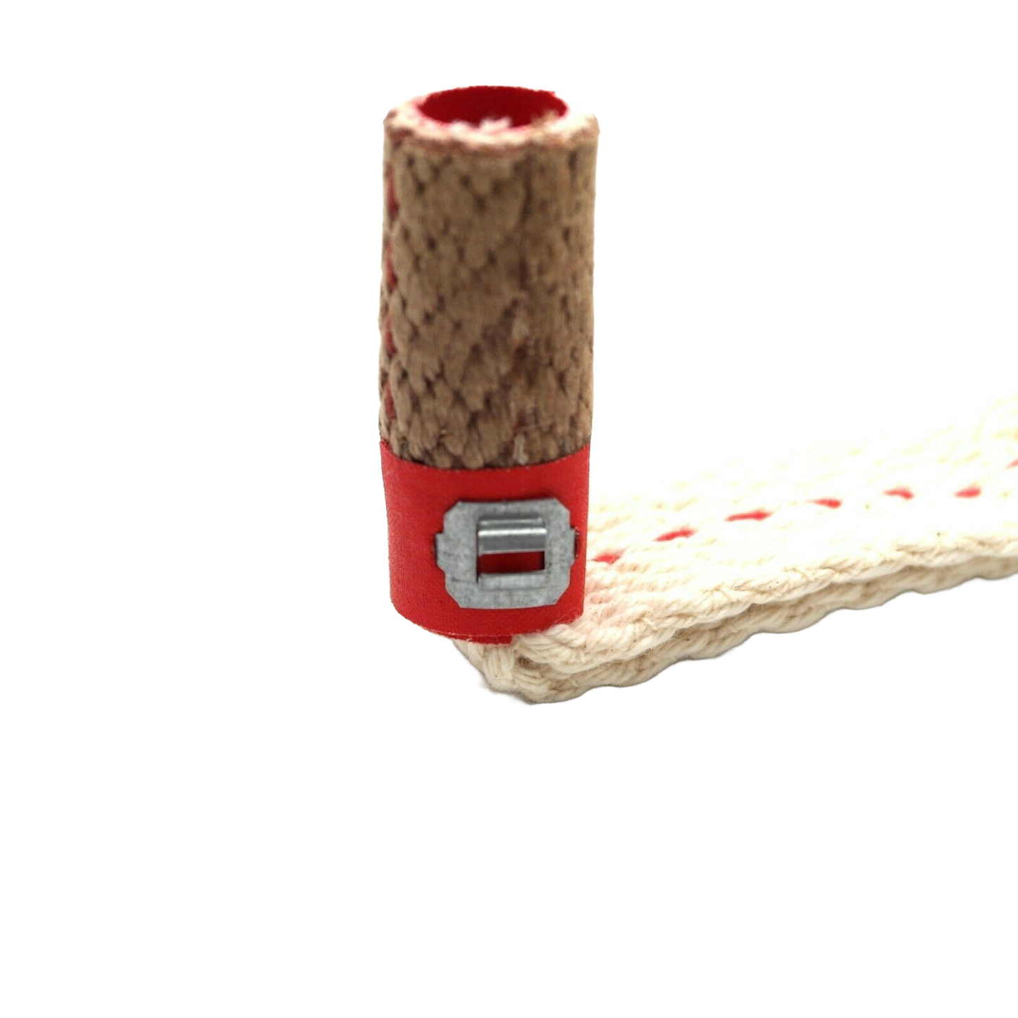Close-up of a durable wick with reinforced red collar and metal fastener, designed for gas burner use, featured in Appliances, Refrigerators and Freezers, and Best Sellers collections.