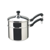 Farberware classic stainless steel covered saucepan with double boiler insert, black handles, suitable for Kitchen & Food, Cookware, Pots and Pans, Best Sellers, and Promo Eligible collections.