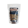 Clear resealable bag of handcrafted double dipped chocolate peanuts made in USA, featuring fresh roasted peanuts, ideal for Kitchen & Food, Snacks and Sweets, Candy, and Best Sellers collections.