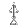 Unique handcrafted metal tavern puzzle in black, designed to challenge with the goal to remove the large ring, part of Toys, Books & Games, USA Made, and Best Sellers collections.