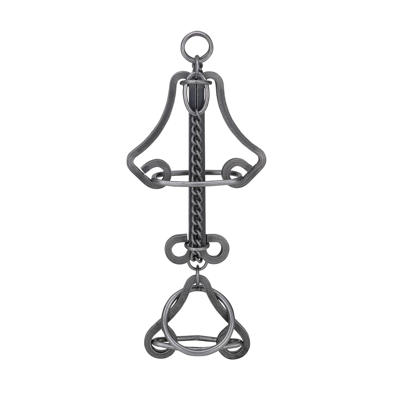 Unique handcrafted metal tavern puzzle in black, designed to challenge with the goal to remove the large ring, part of Toys, Books & Games, USA Made, and Best Sellers collections.
