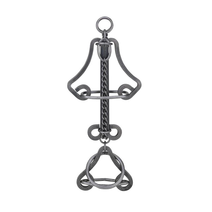 Unique handcrafted metal tavern puzzle in black, designed to challenge with the goal to remove the large ring, part of Toys, Books & Games, USA Made, and Best Sellers collections.