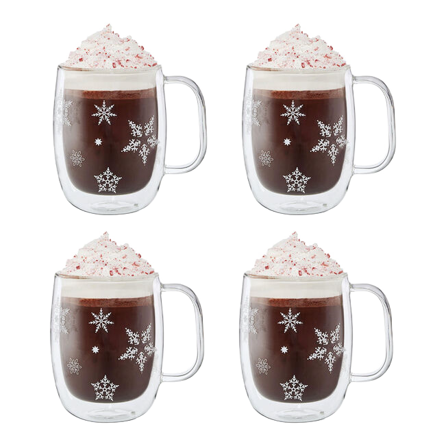 ZWILLING Sorrento 4-Piece Snowflake Coffee Mug Set