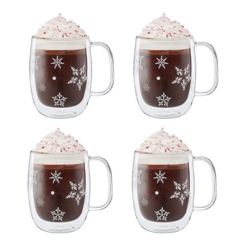 ZWILLING Sorrento 4-Piece Snowflake Coffee Mug Set
