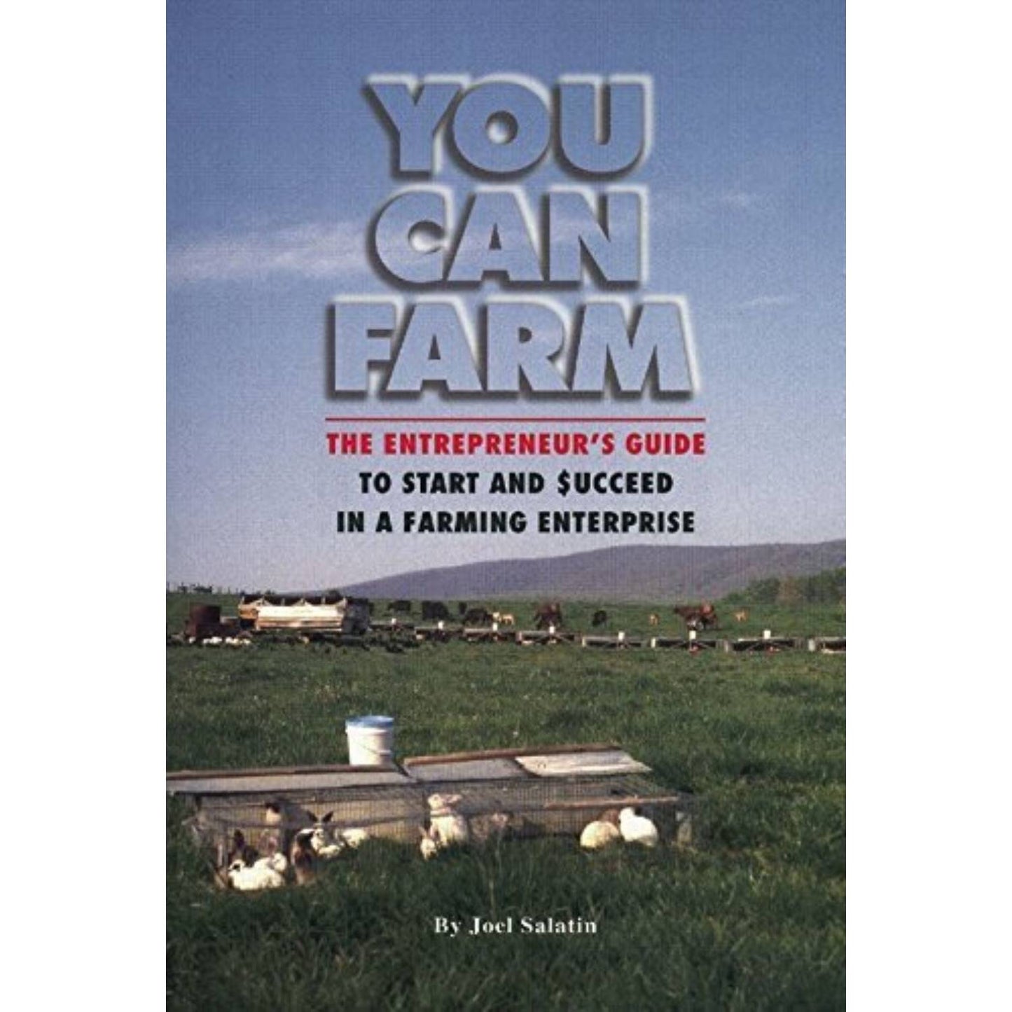 Paperback farming guidebook with large bold title and subtitle over an image of a green field with chickens, part of Toys, Books & Games and Farm and Livestock Books collections.