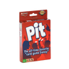 Red game box featuring bold white text "Pit" and silhouettes of people trading cards, highlighting a lively card game for ages 7 and up in Toys, Books & Games and Table and Board Games collections.