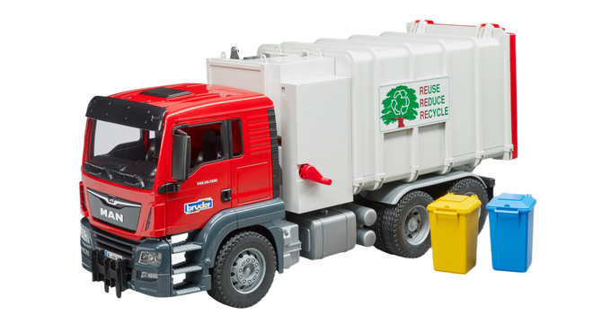 Bruder Toys Man Tgs Side Loading Garbage Truck