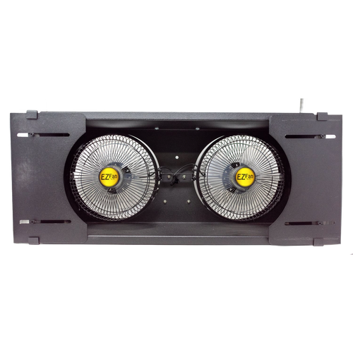 Battery-operated window fan featuring dual 9-inch fans for powerful airflow, designed for flexible cooling in Home & Decor, Farm, Garden & Tool, Emergency Supplies, and Household Helpers collections.