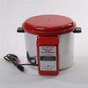 Stainless steel home milk pasteurizer with red lid and control unit, designed for safe milk processing, featured in Farm, Garden & Tool and Animal Care collections.