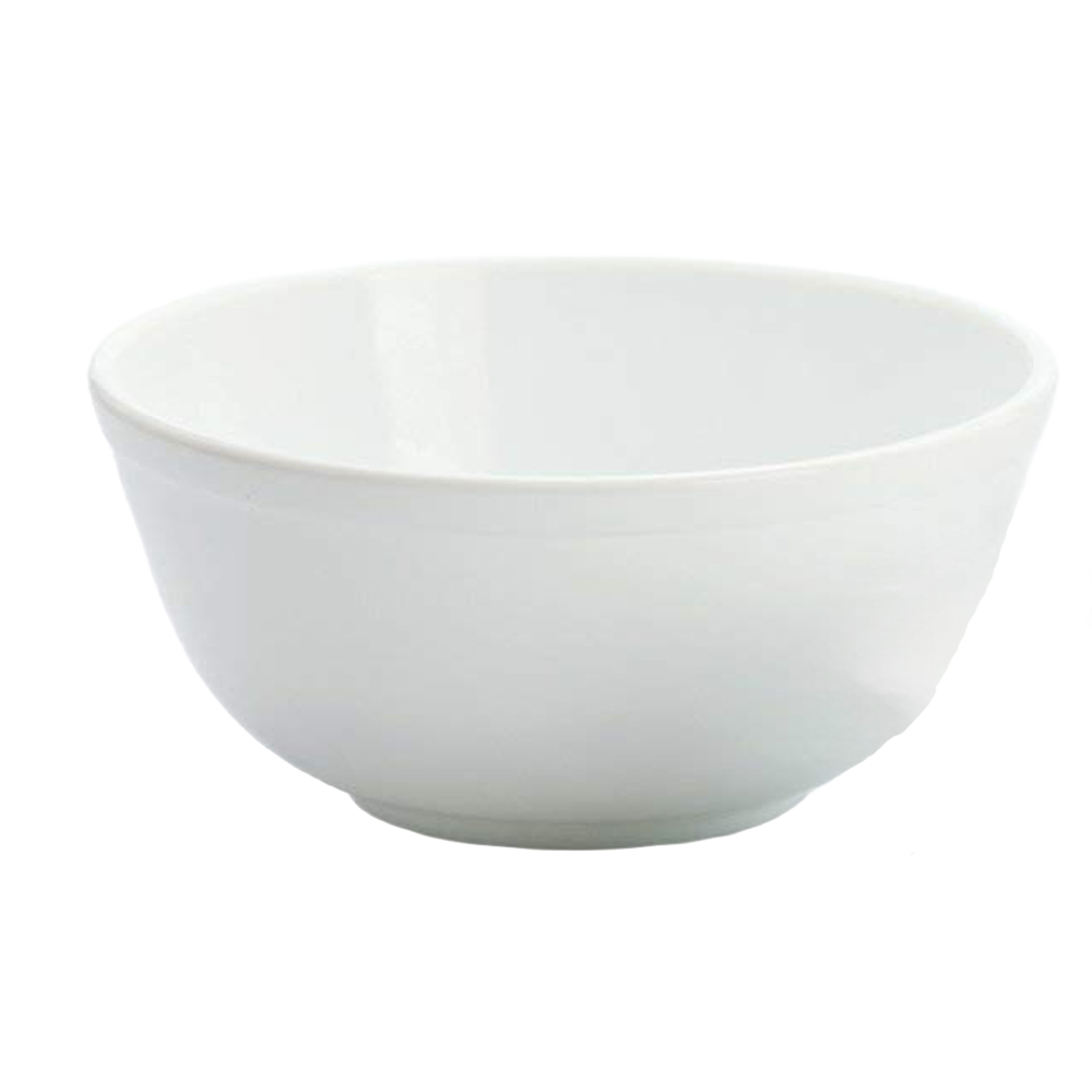 Single white glass mixing bowl, handcrafted in the USA, ideal for use in Kitchen & Food, Cookware, Baking Supplies, Dinnerware, and Best Sellers collections.