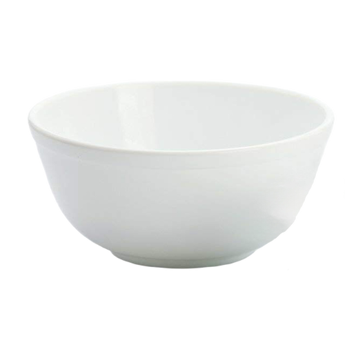 Single white glass mixing bowl, handcrafted in the USA, ideal for use in Kitchen & Food, Cookware, Baking Supplies, Dinnerware, and Best Sellers collections.