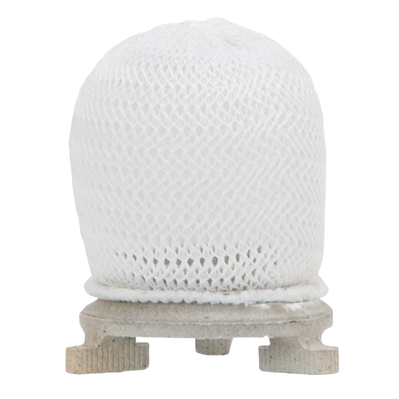 White hard inverted gas mantle with non-thorium ring and wooden base, crafted for outdoor gas lights, featured in Lamps & Lighting, Gas Lights, Best Sellers, and Promo Eligible collections.