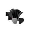 Compact heat-powered magnetic stove fan with three black blades and metal fins, designed to efficiently circulate warm air in stoves and hearths, featured in Best Sellers collections.