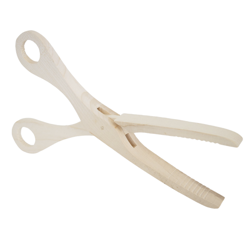 German-Made Maple Scissor Tongs
