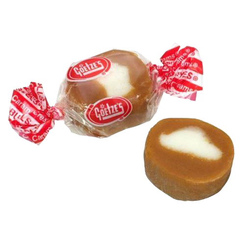 Individually wrapped classic caramel candy with a soft creamy center, handcrafted in the USA, perfect for snack lovers seeking nostalgic treats in Kitchen & Food and Best Sellers collections.