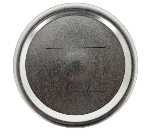Silver-toned wide-mouth metal jar lid featuring faint date marking lines and a BPA-free sealing compound, designed for airtight food preservation in Kitchen & Food, Food Preservation, Canning, and Best Sellers collections.