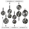 Set of handcrafted fully clad stainless steel cookware pieces including 8.5" and 10.5" fry pans, 2-qt saucier and lid, 3-qt saucepan and lid, and 4-qt sauté pan with lid, ideal for Kitchen & Food, Cookware, Pots and Pans, Best Sellers, and Promo Eligible collections.